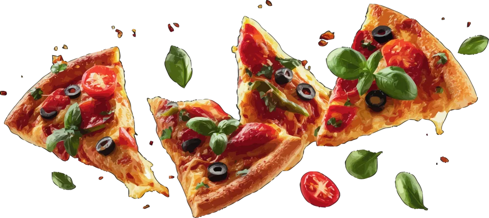 Pizza mit verschiedenen Belägen